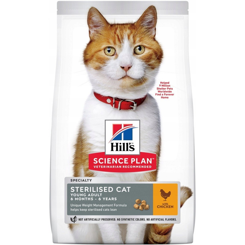HILL'S SP YOUNG ADULT STERILISED CAT CHICKEN 1,5KG