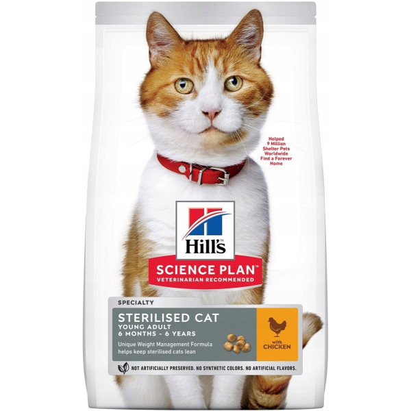 HILL'S SP YOUNG ADULT STERILISED CAT CHICKEN 3KG